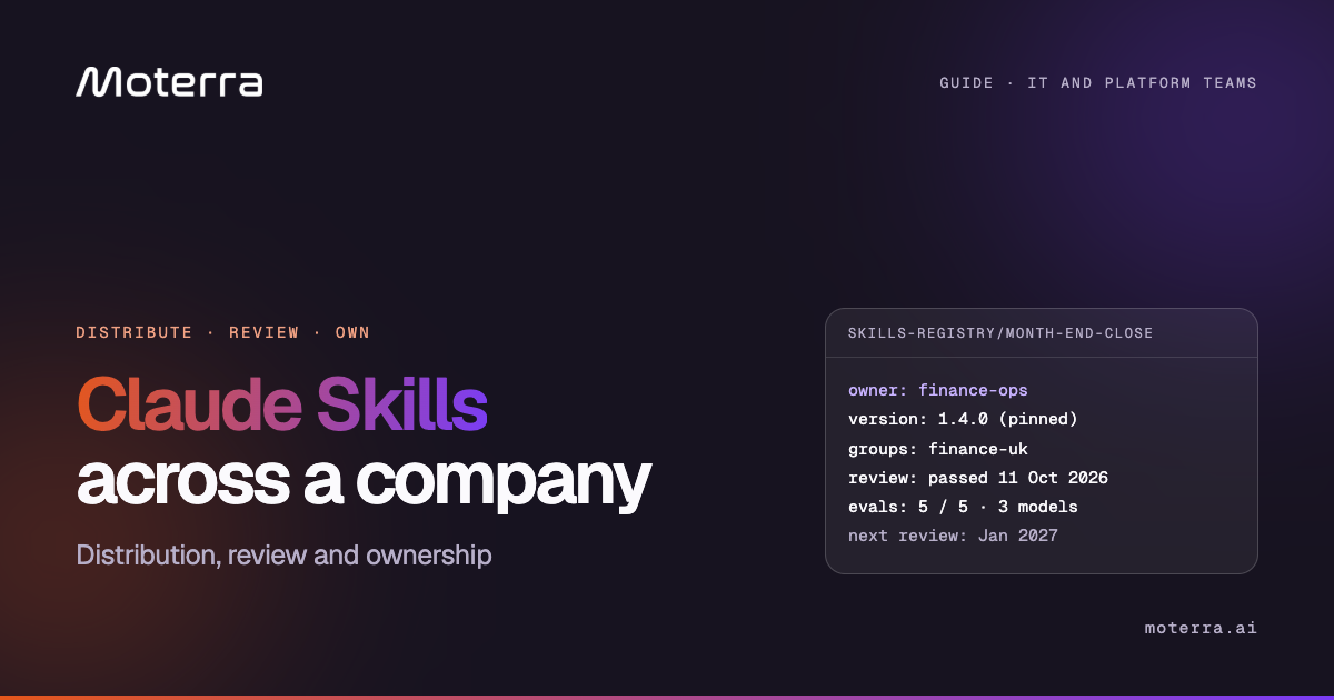 Deploying Claude Skills across a company - distribution, review and ownership
