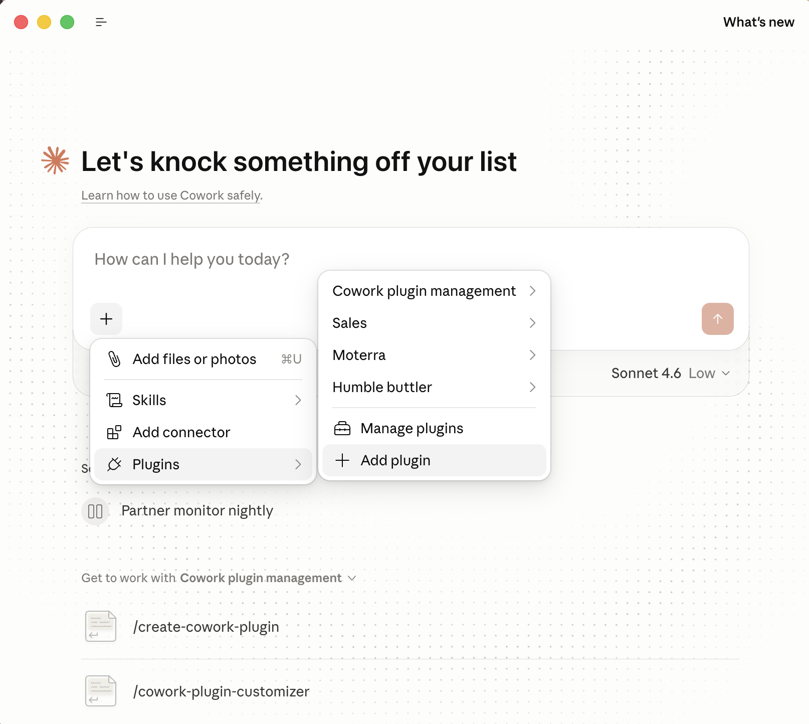 Claude Cowork with Moterra plugins